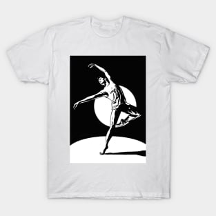 Contemporary Male Dancer Linoprint T-Shirt